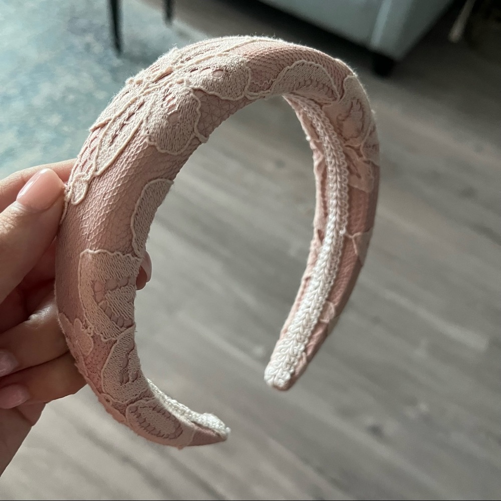 Pink Lace Headband